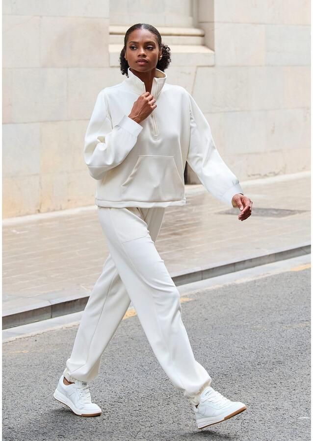 Copenhagen Studios Shirt met lange mouwen gemaakt van hoogwaardig materiaal met staande kraag en rits - Foto 4