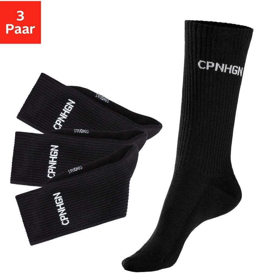 Copenhagen Studios Tennissokken met badstof halve voet (set 3 paar) - Foto 8
