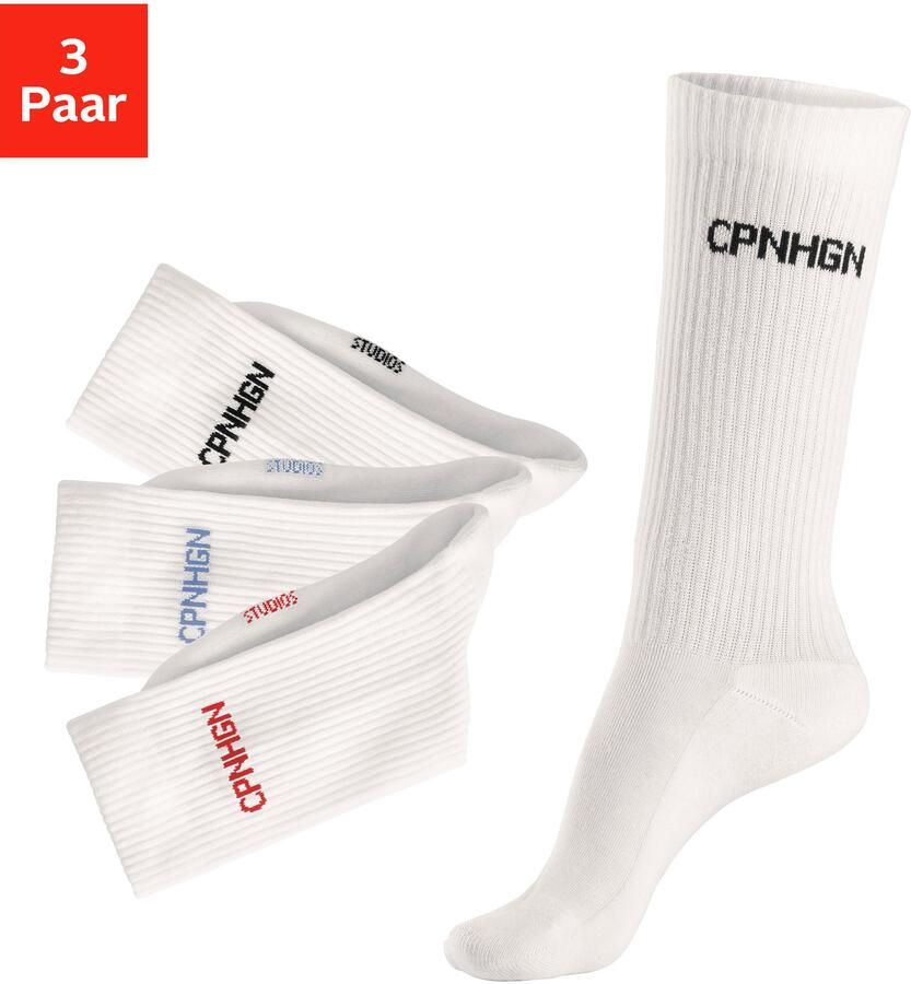 Copenhagen Studios Tennissokken met badstof halve voet (set 3 paar) - Foto 7