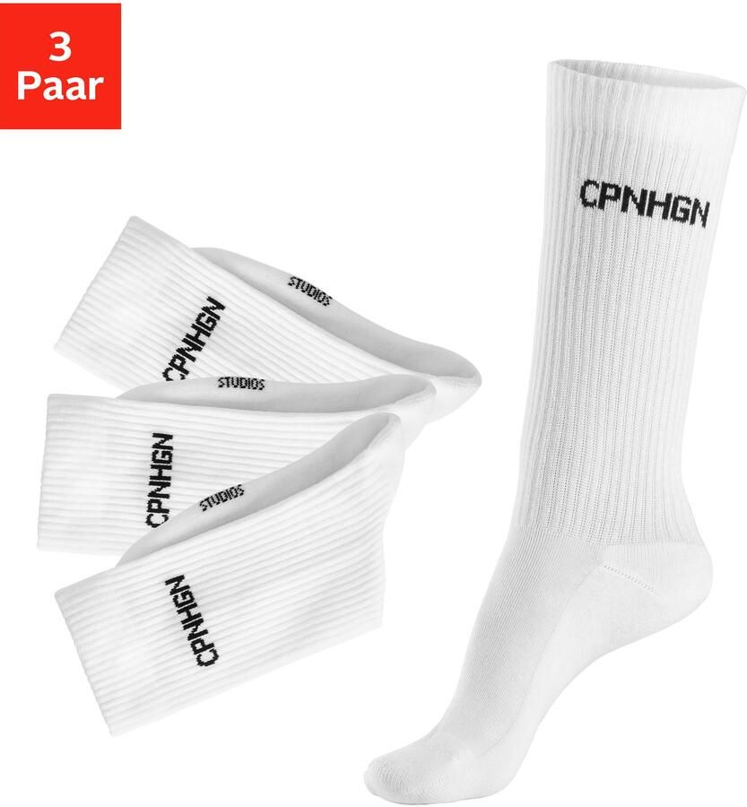 Copenhagen Studios Tennissokken met badstof halve voet (set 3 paar) - Foto 10