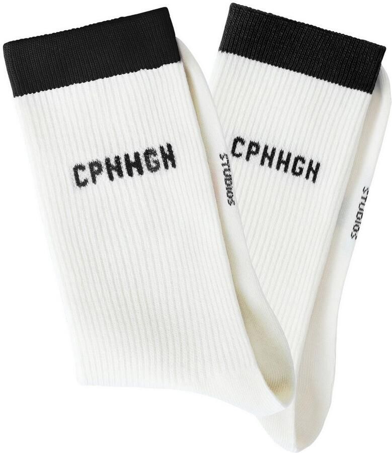 Copenhagen Studios Tennissokken met contrastkleurige band (set 2 paar)