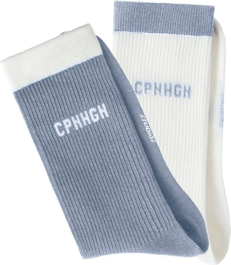Copenhagen Studios Tennissokken met contrastkleurige band (set 2 paar) - Foto 2