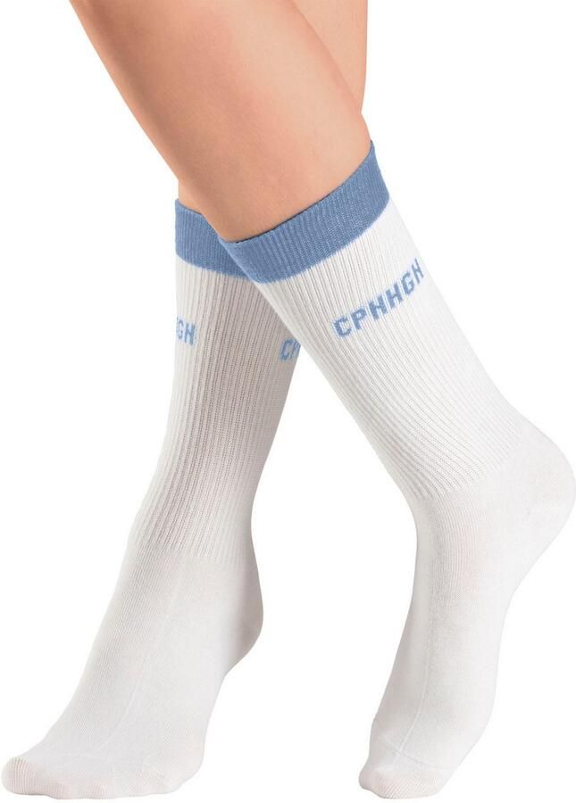 Copenhagen Studios Tennissokken met contrastkleurige band (set 2 paar) - Foto 3