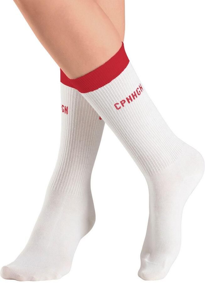 Copenhagen Studios Tennissokken met contrastkleurige band (set 2 paar) - Foto 3