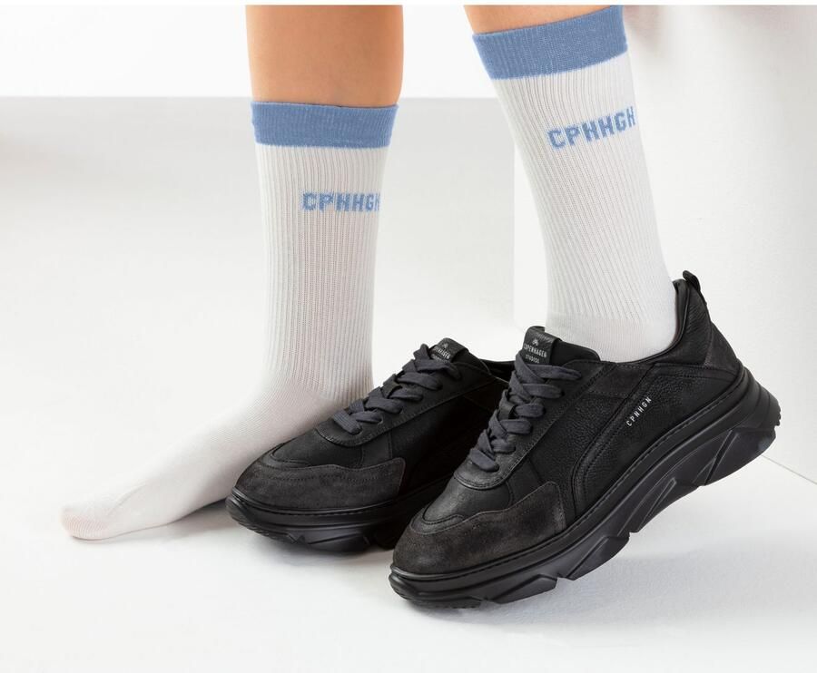 Copenhagen Studios Tennissokken met contrastkleurige band (set 2 paar) - Foto 2