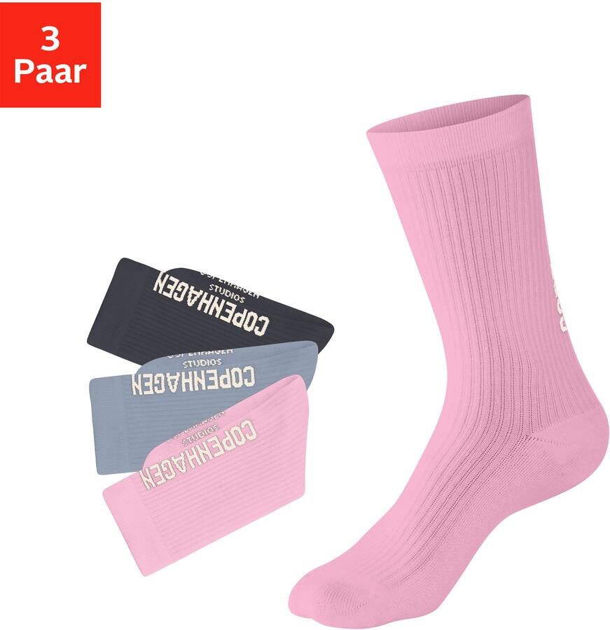 Copenhagen Studios Tennissokken met grote letters (set 3 paar) - Foto 19