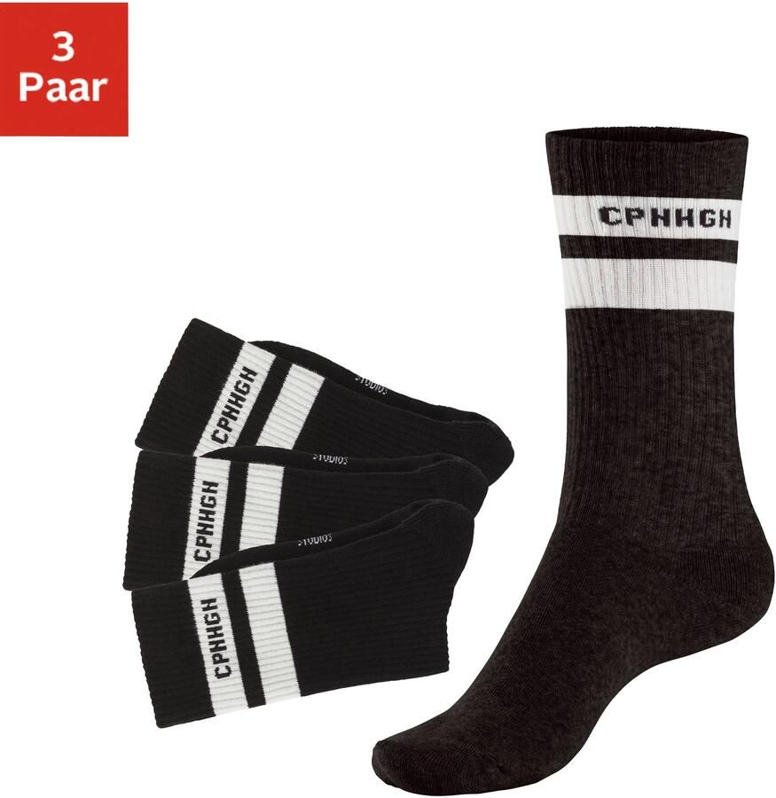 Copenhagen Studios Tennissokken met strepenpatroon en volle frotté (set 3 paar) - Foto 9