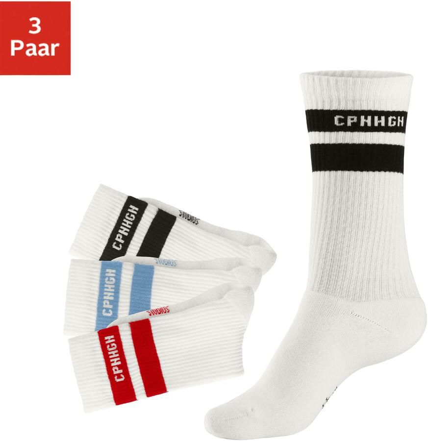 Copenhagen Studios Tennissokken met strepenpatroon en volle frotté (set 3 paar) - Foto 8