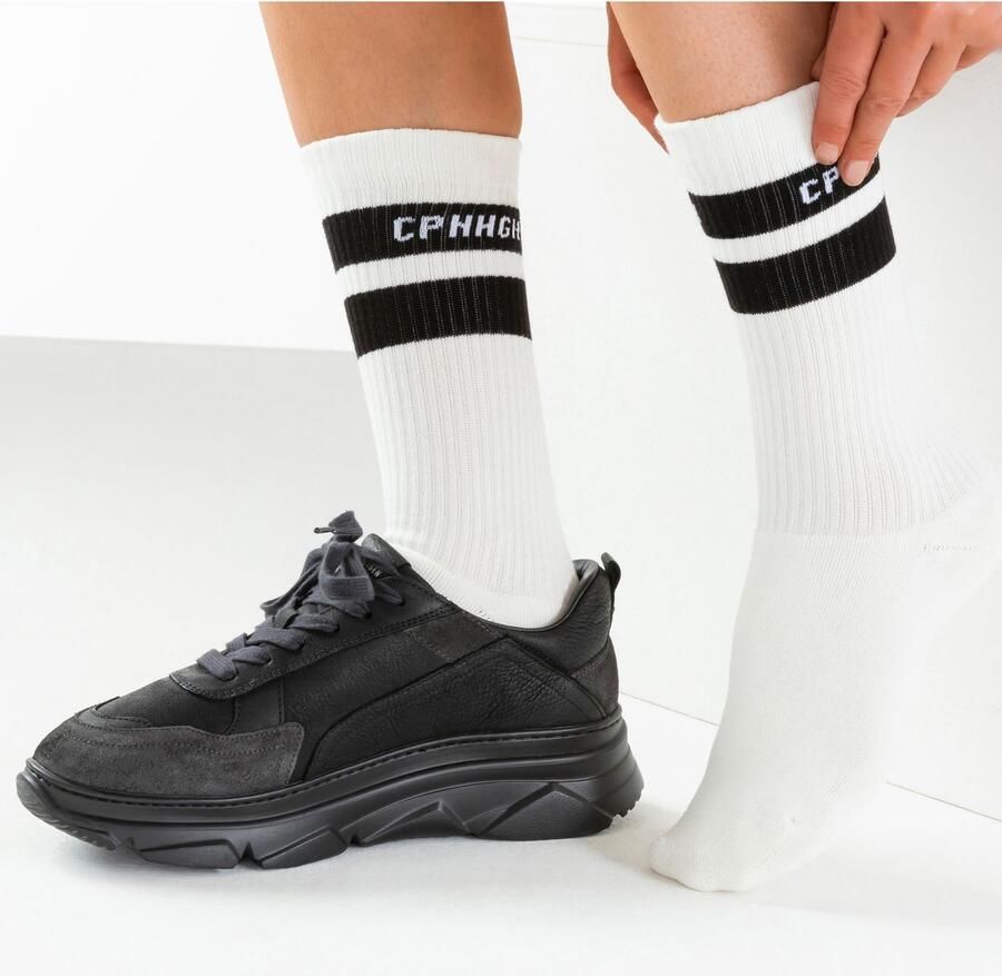 Copenhagen Studios Tennissokken met strepenpatroon en volle frotté (set 3 paar)