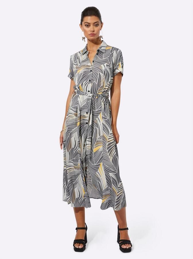 Creation L Gedessineerde jurk Geweven jurk