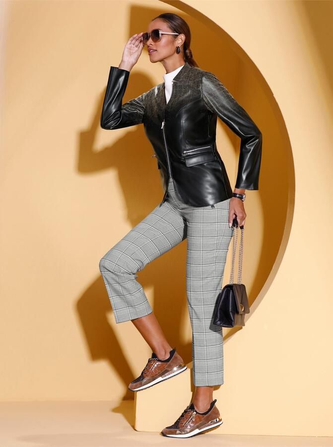 Creation L Jasje Imitatieleren blazer - Foto 4