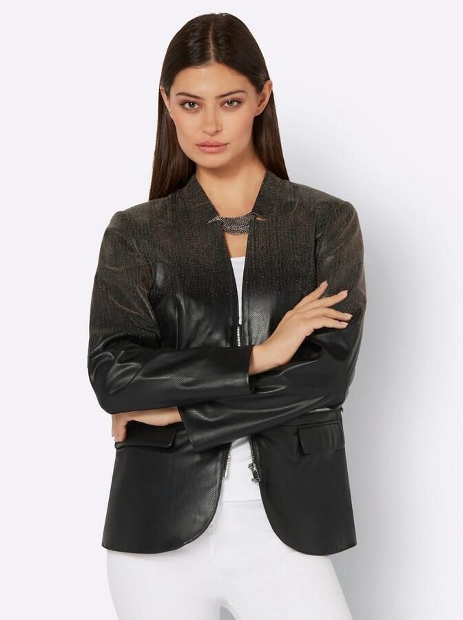 Creation L Jasje Imitatieleren blazer