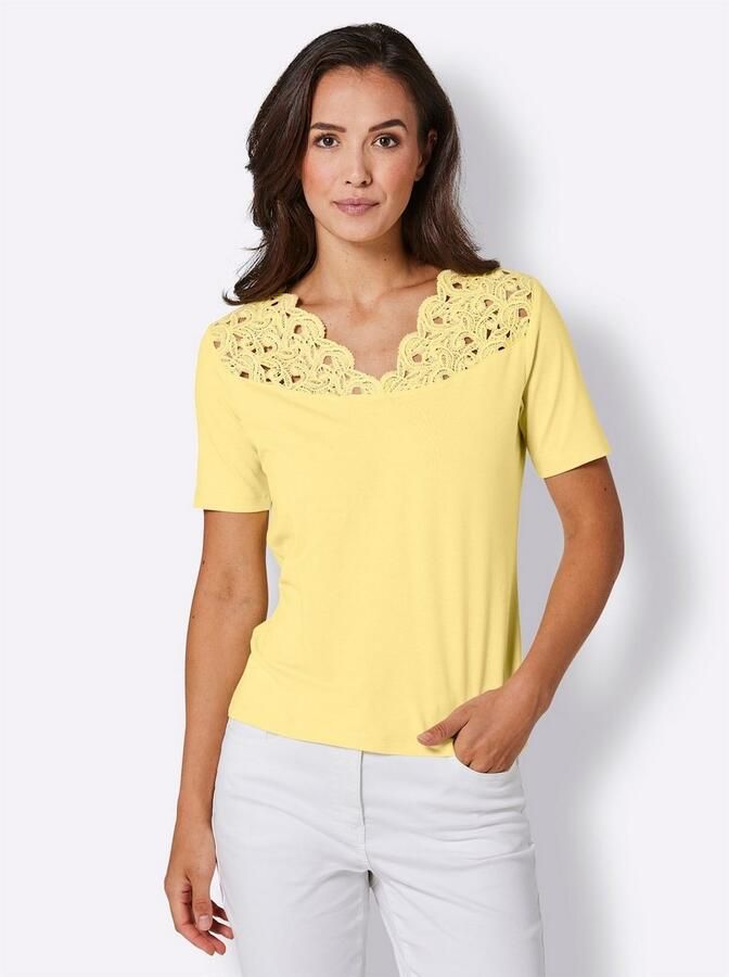 Creation L Kanten shirt Modal-katoenen shirt (1-delig)