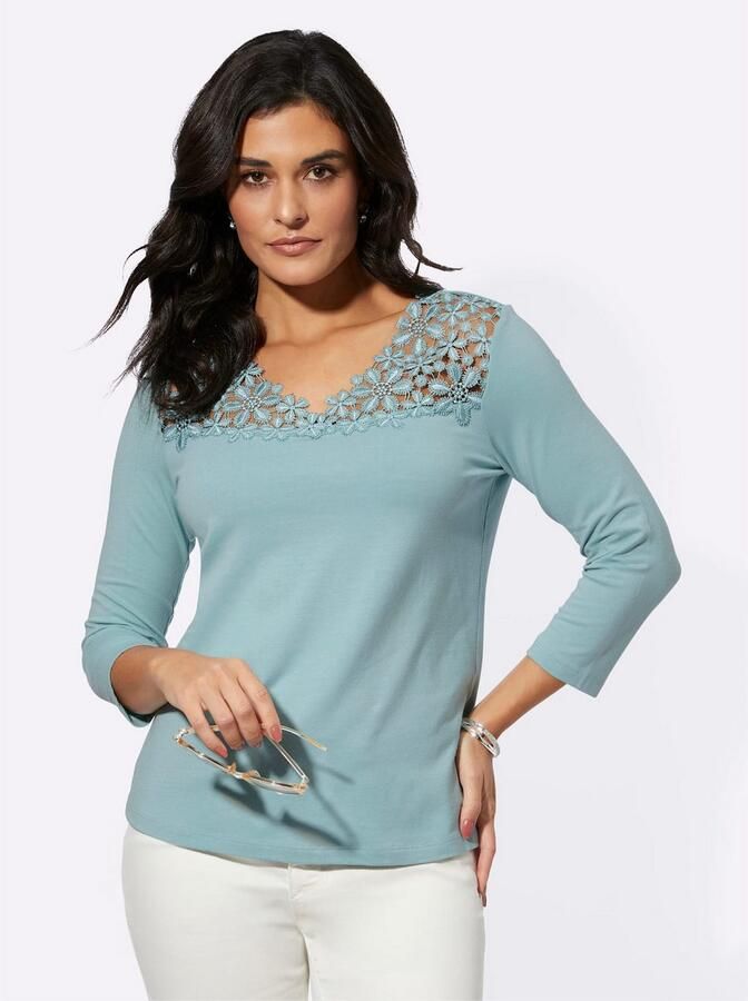 Creation L Shirt met 3 4 mouwen Modal-mix-shirt (1-delig)