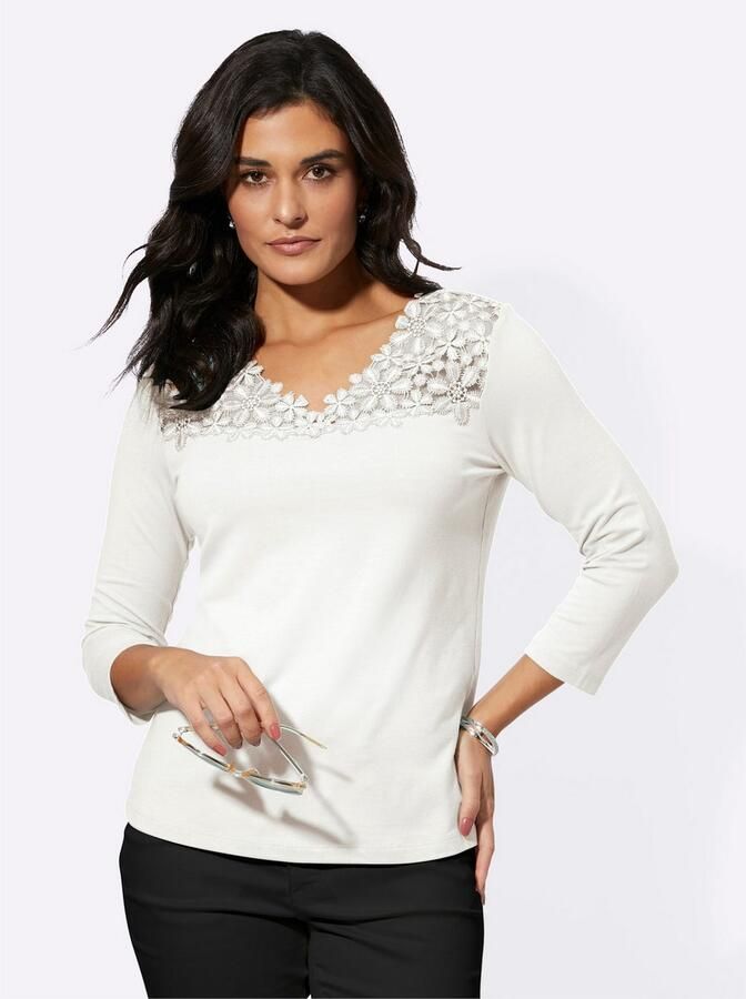 Creation L Shirt met 3 4 mouwen Modal-mix-shirt (1-delig)