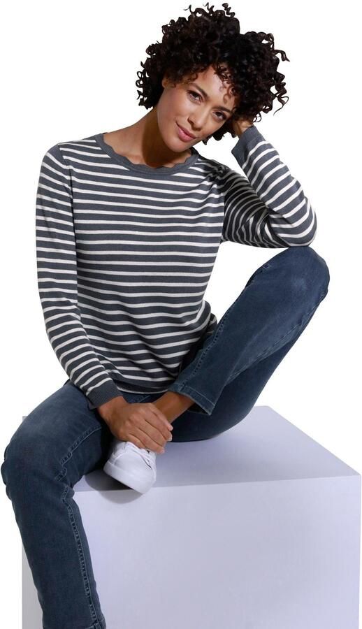 CREATION L PREMIUM Gebreide trui Viscose-merinostrui - Foto 4