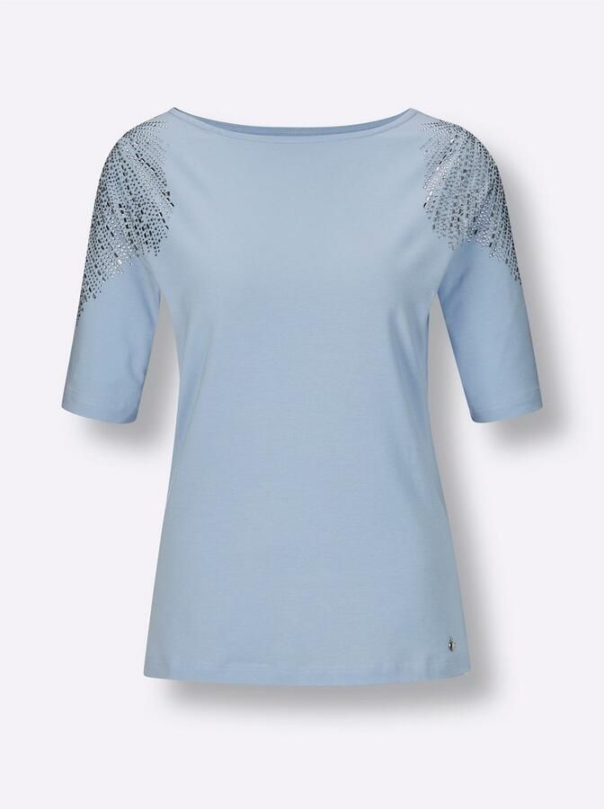 CREATION L PREMIUM Shirt met korte mouwen Lyocell-katoenen shirt (1-delig) - Foto 3