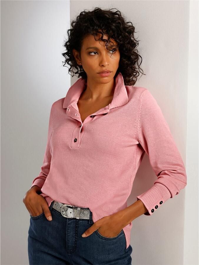 CREATION L PREMIUM Trui met polokraag Katoenen trui - Foto 4