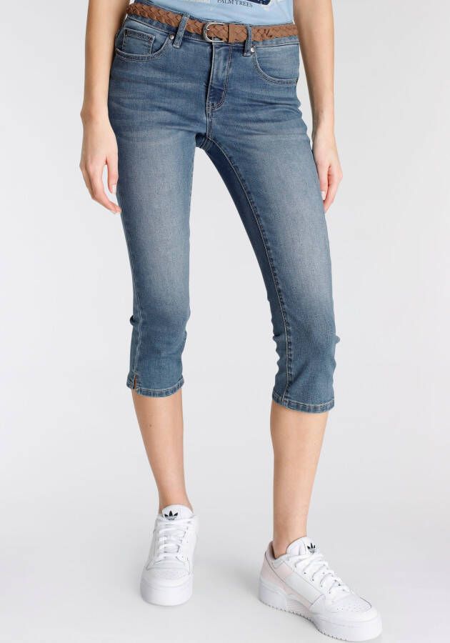 DELMAO 3 4 jeans (set 2-delig Met riem)