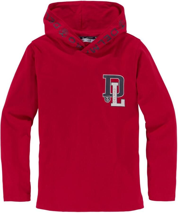 DELMAO Capuchonshirt Voor jongens Langarm trendy druk ideaal voor casual en sportieve outfits