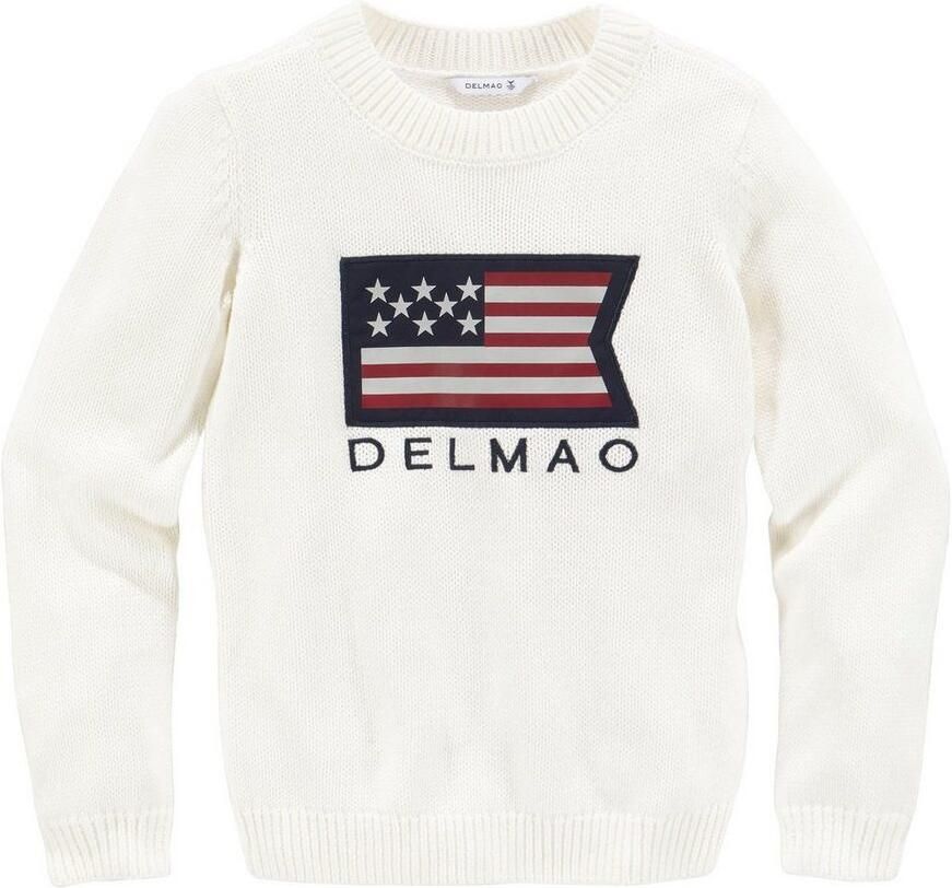 DELMAO Gebreide trui Round neck pullover with motif application