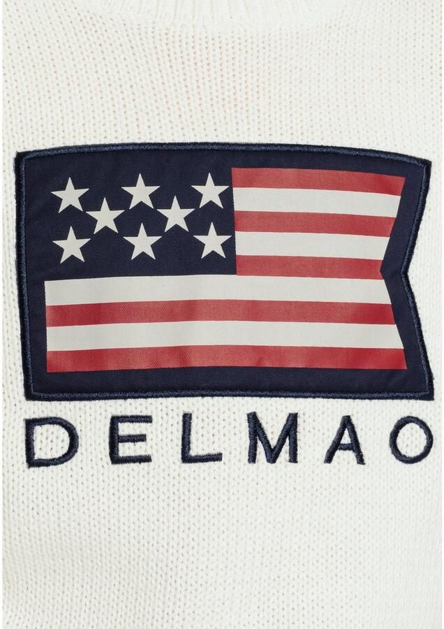 DELMAO Gebreide trui Round neck pullover with motif application - Foto 2