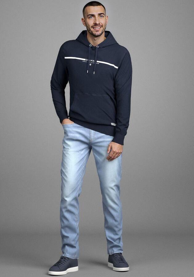 Bruno Banani Straight jeans Hutch rechte broekspijpen gedeeltelijk met modieuze destroyed-effecten