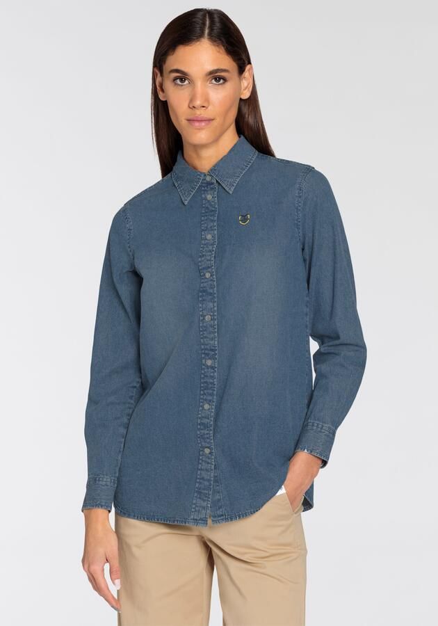 DELMAO Jeans blouse in klassieke stijl - Foto 8