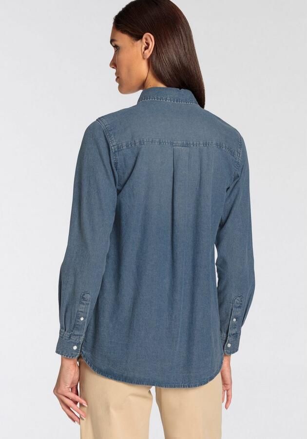 DELMAO Jeans blouse in klassieke stijl - Foto 6
