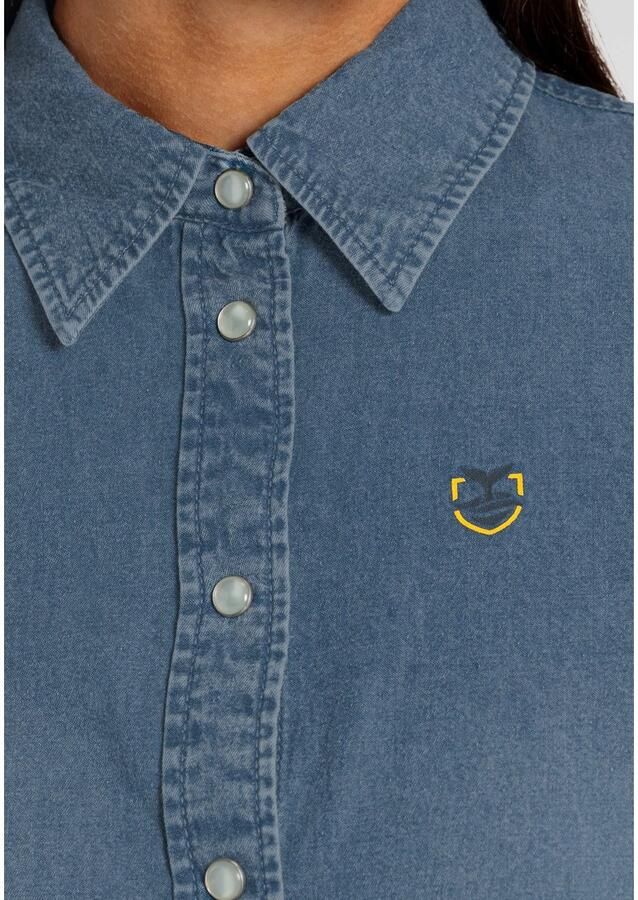 DELMAO Jeans blouse in klassieke stijl - Foto 2