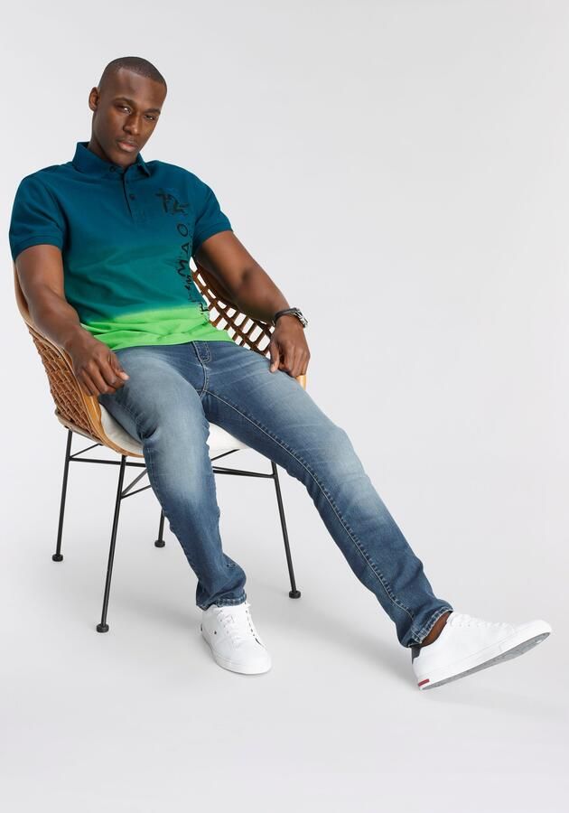 DELMAO Poloshirt Korte mouw losse print polokraag van katoen - Foto 6