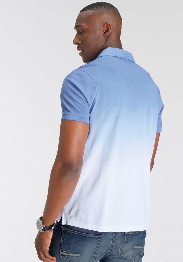 DELMAO Poloshirt korte mouwen casual batikpatroon polokraag - Foto 6