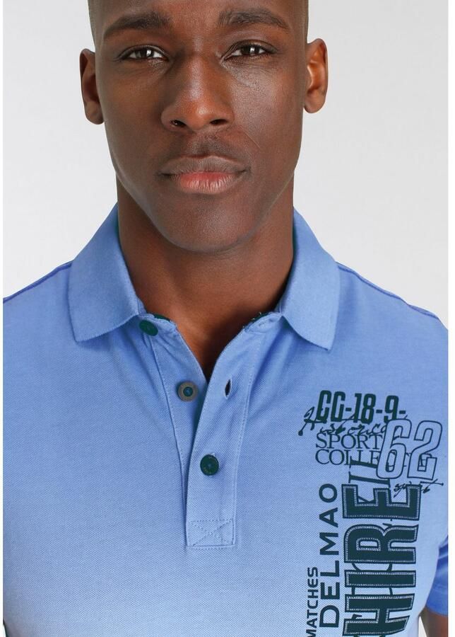 DELMAO Poloshirt korte mouwen casual batikpatroon polokraag - Foto 2