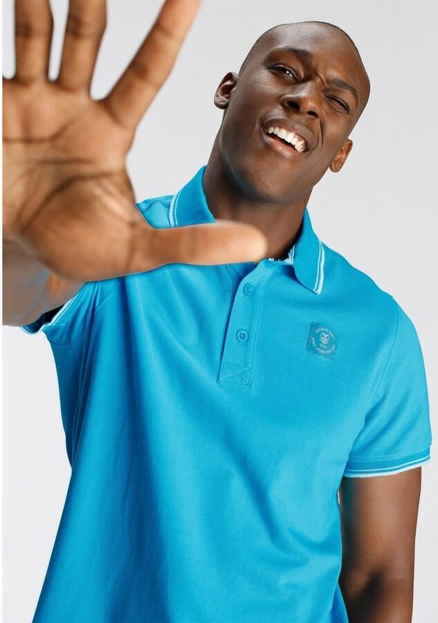 DELMAO Poloshirt Korte mouwen losse pasvorm polokraag voor tennis of golf - Foto 4