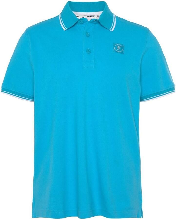 DELMAO Poloshirt Korte mouwen losse pasvorm polokraag voor tennis of golf