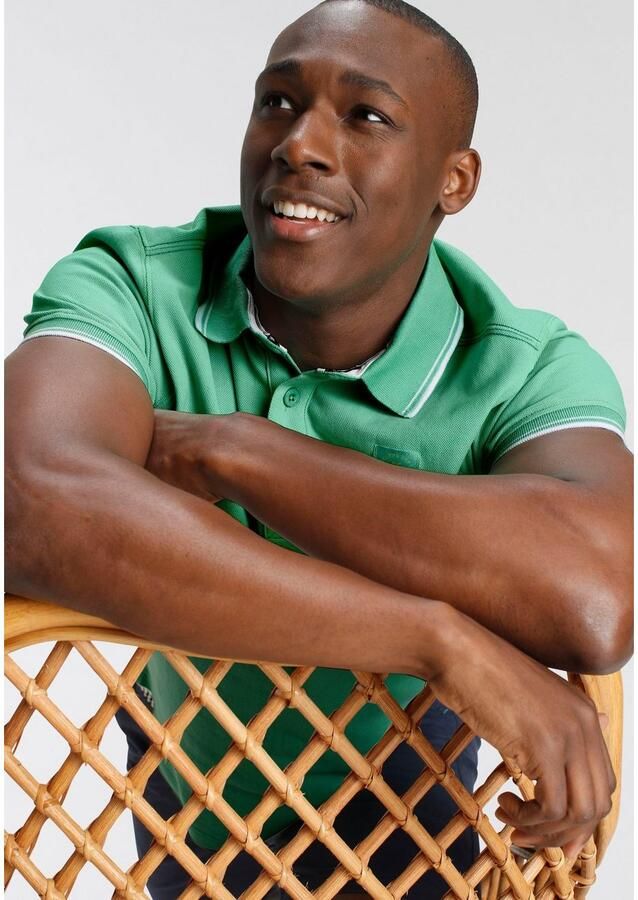 DELMAO Poloshirt Korte mouwen losse pasvorm polokraag voor tennis of golf - Foto 2