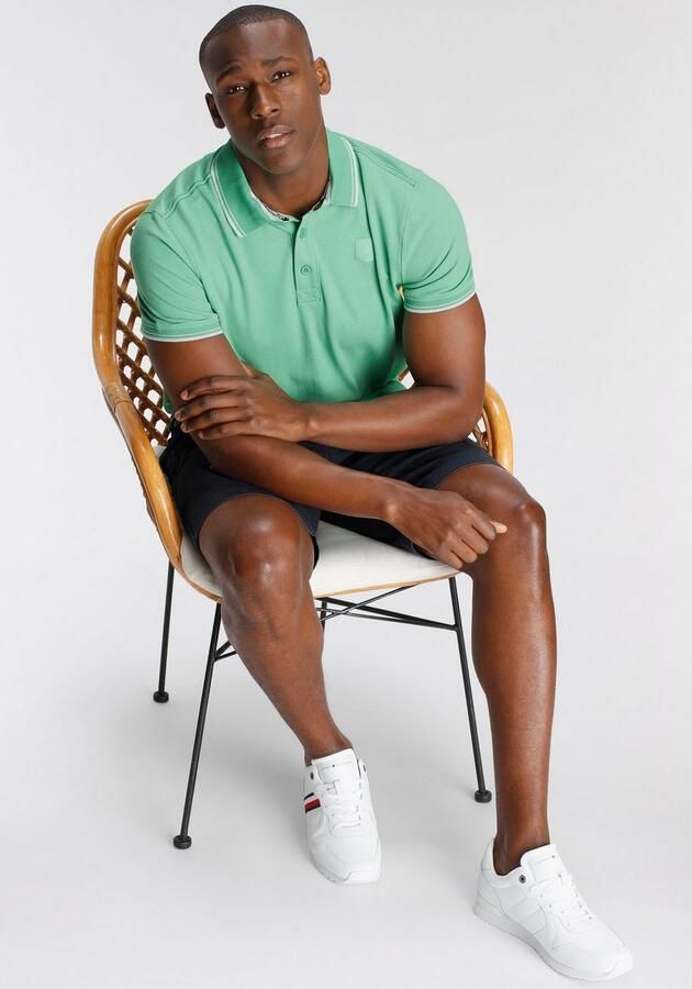 DELMAO Poloshirt Korte mouwen losse pasvorm polokraag voor tennis of golf - Foto 8