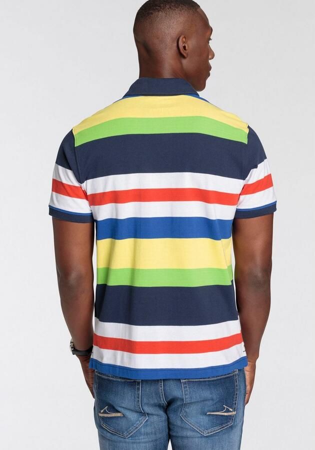 DELMAO Poloshirt met borduursel en multicolor strepen - Foto 4