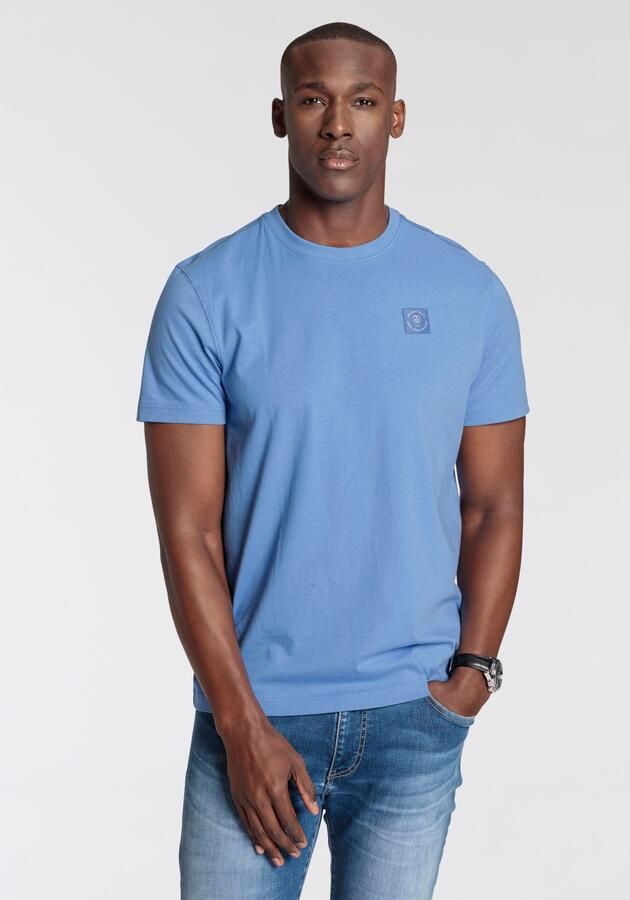 DELMAO Shirt met ronde hals Korte mouw regular fit basic van 100% katoen - Foto 7