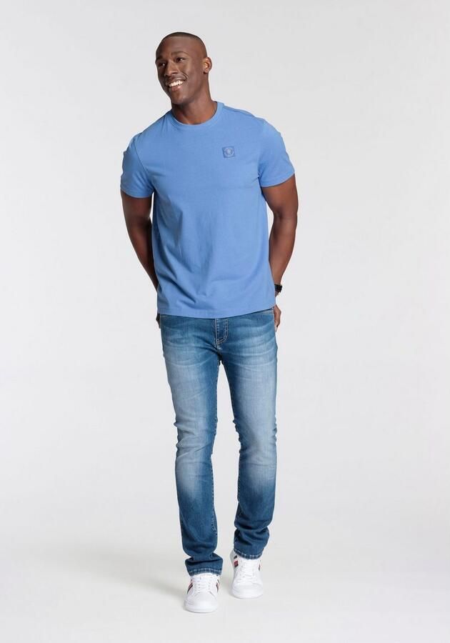 DELMAO Shirt met ronde hals Korte mouw regular fit basic van 100% katoen - Foto 5