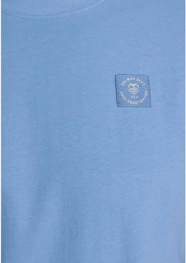 DELMAO Shirt met ronde hals Korte mouw regular fit basic van 100% katoen - Foto 2