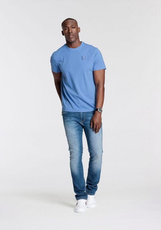 DELMAO Shirt met ronde hals Korte mouw regular fit basic van 100% katoen - Foto 6