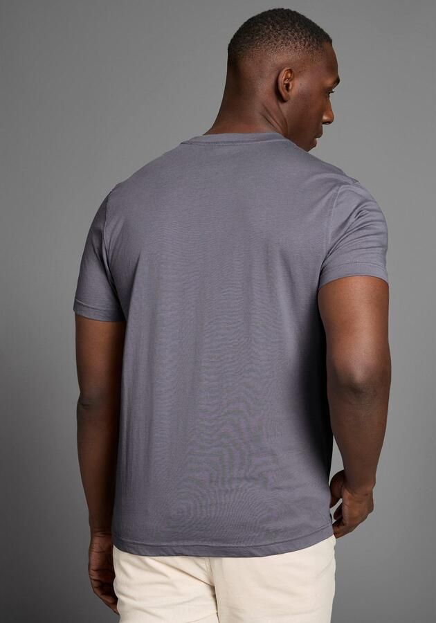 DELMAO Shirt met ronde hals Korte mouw regular fit basic van 100% katoen - Foto 3