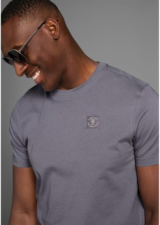 DELMAO Shirt met ronde hals Korte mouw regular fit basic van 100% katoen - Foto 2