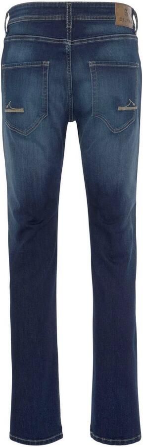 DELMAO Stretch jeans Reed rechte pijpsnit used-look-wassing lage taillehoogte - Foto 12