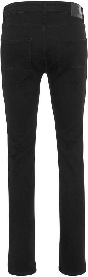 DELMAO Stretch jeans Reed rechte pijpsnit used-look-wassing lage taillehoogte - Foto 6