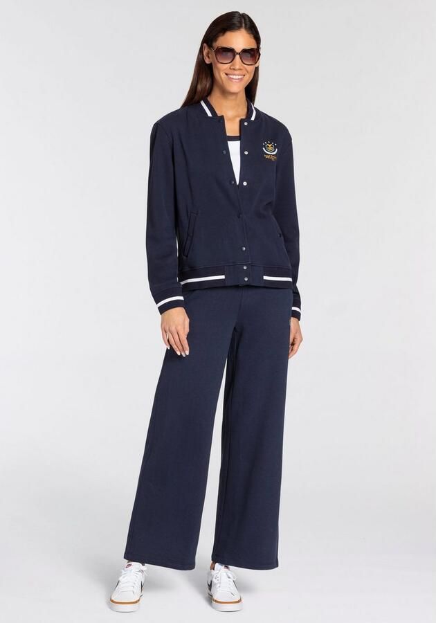 DELMAO Sweatshirt jas met drukknopen in een sportieve stijl - Foto 6