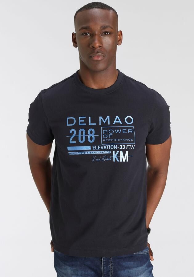 DELMAO T-shirt Korte mouw bedrukt ronde hals van 100% katoen - Foto 8