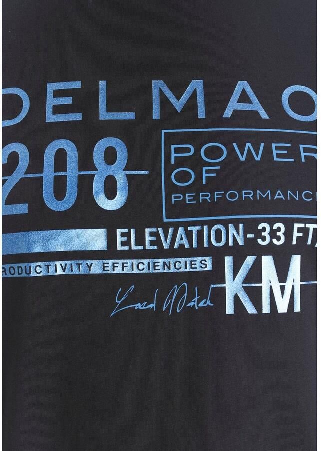 DELMAO T-shirt Korte mouw bedrukt ronde hals van 100% katoen - Foto 2