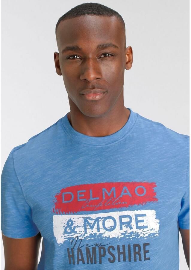 DELMAO T-shirt Korte mouw bedrukt ronde hals van katoen en polyester - Foto 3